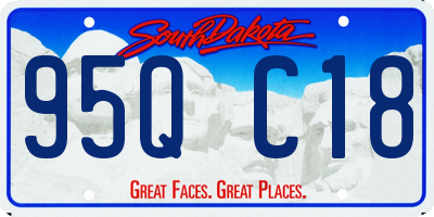 SD license plate 95QC18