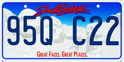 SD license plate 95QC22