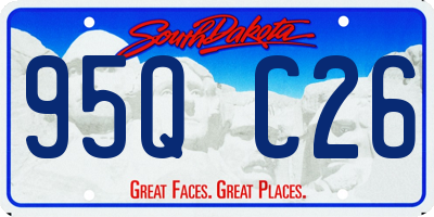 SD license plate 95QC26