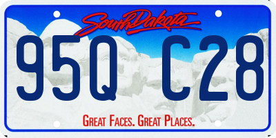 SD license plate 95QC28
