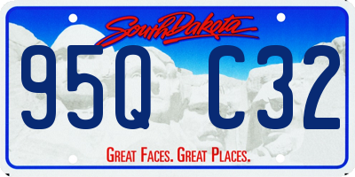 SD license plate 95QC32