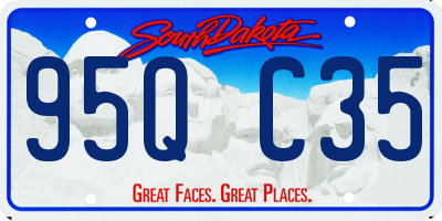 SD license plate 95QC35