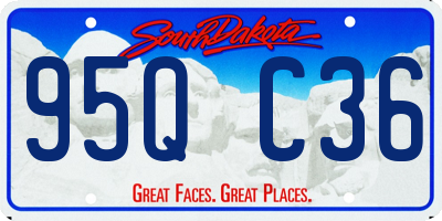 SD license plate 95QC36