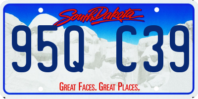 SD license plate 95QC39