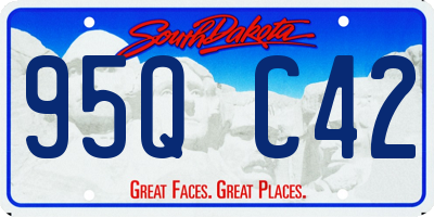 SD license plate 95QC42