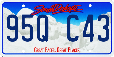 SD license plate 95QC43