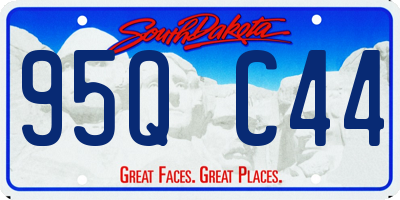 SD license plate 95QC44