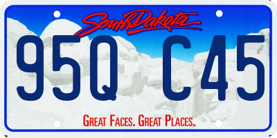 SD license plate 95QC45