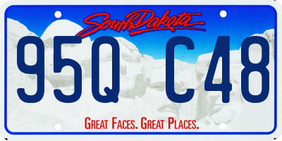 SD license plate 95QC48