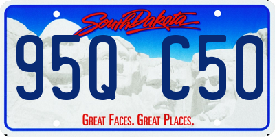 SD license plate 95QC50