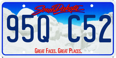 SD license plate 95QC52