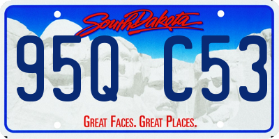 SD license plate 95QC53