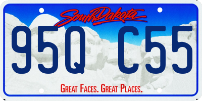 SD license plate 95QC55