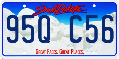 SD license plate 95QC56