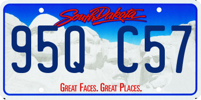 SD license plate 95QC57