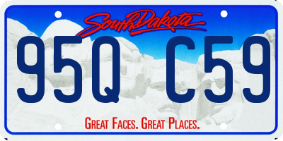 SD license plate 95QC59