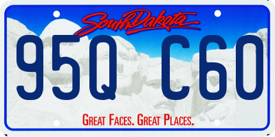SD license plate 95QC60
