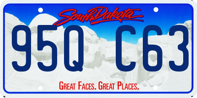 SD license plate 95QC63