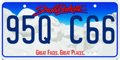 SD license plate 95QC66