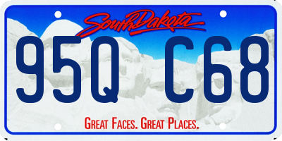 SD license plate 95QC68