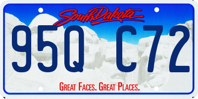 SD license plate 95QC72
