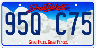 SD license plate 95QC75