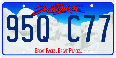 SD license plate 95QC77