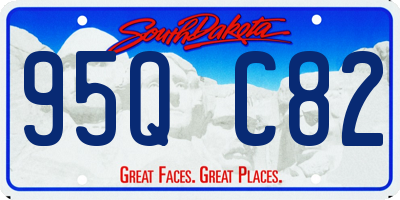 SD license plate 95QC82