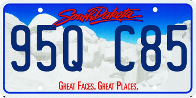 SD license plate 95QC85