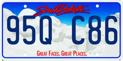SD license plate 95QC86