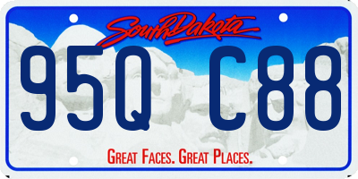 SD license plate 95QC88