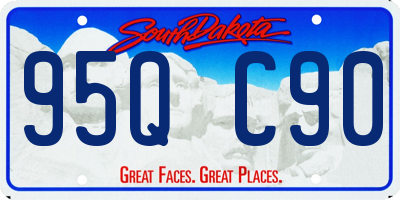SD license plate 95QC90