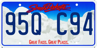 SD license plate 95QC94