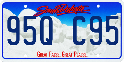 SD license plate 95QC95