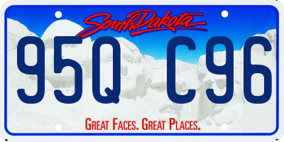 SD license plate 95QC96