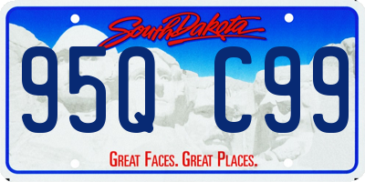 SD license plate 95QC99
