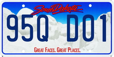 SD license plate 95QD01