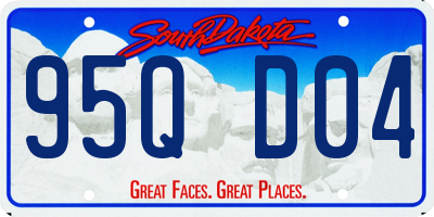 SD license plate 95QD04