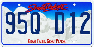 SD license plate 95QD12