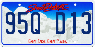 SD license plate 95QD13