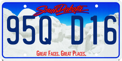 SD license plate 95QD16
