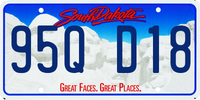 SD license plate 95QD18