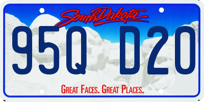SD license plate 95QD20