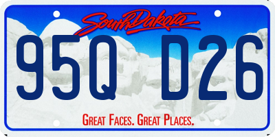 SD license plate 95QD26