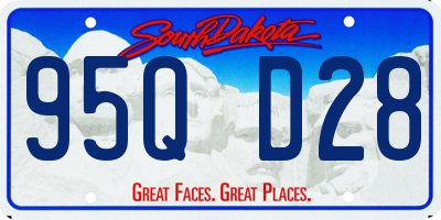 SD license plate 95QD28