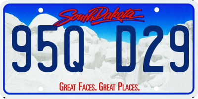 SD license plate 95QD29