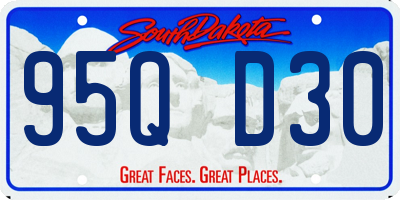 SD license plate 95QD30