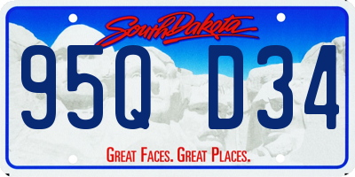 SD license plate 95QD34