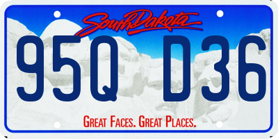 SD license plate 95QD36