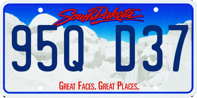 SD license plate 95QD37